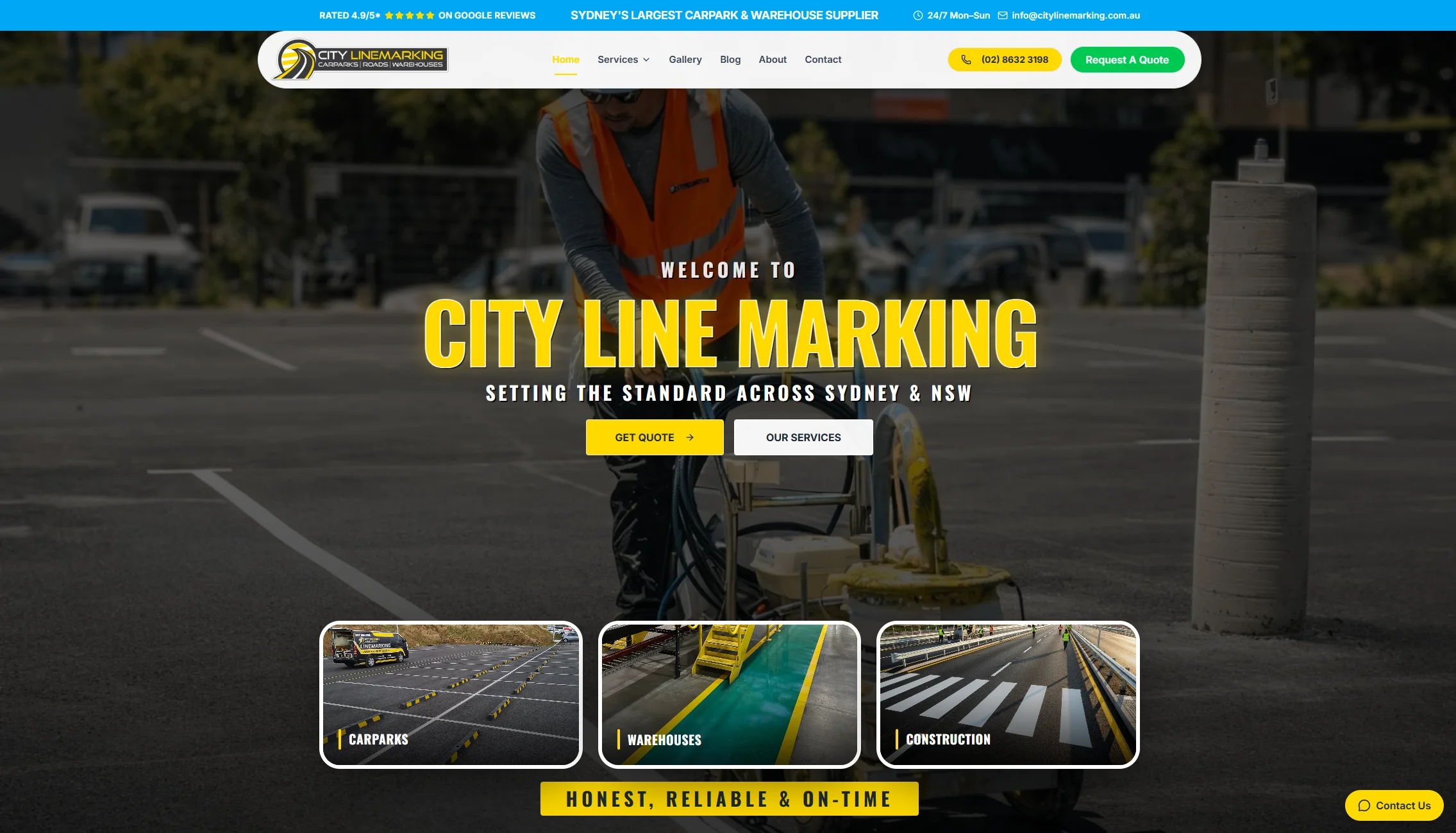 City Line Marking website designed by FernByte